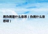 男伪男是什么意思（伪男什么意思呀）
