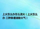 上火怎么办怎么清火（上火怎么办 三种食谱消除火气）