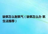 缺氧怎么制氧气（缺氧怎么办 氧生法推荐）