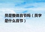 员是整体音节吗（员字是什么音节）