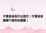 宁夏省会在什么地方（宁夏省会是哪个城市在哪里）