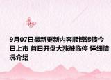 9月07日最新更新内容顺博转债今日上市 首日开盘大涨被临停 详细情况介绍