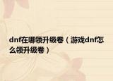 dnf在哪领升级卷（游戏dnf怎么领升级卷）