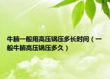 牛腩一般用高压锅压多长时间（一般牛腩高压锅压多久）