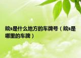 皖s是什么地方的车牌号（皖s是哪里的车牌）