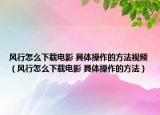风行怎么下载电影 具体操作的方法视频（风行怎么下载电影 具体操作的方法）