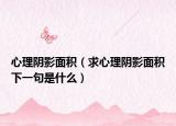 心理阴影面积（求心理阴影面积下一句是什么）