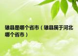 雄县是哪个省市（雄县属于河北哪个省市）