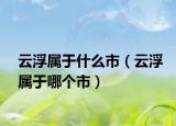 云浮属于什么市（云浮属于哪个市）