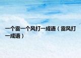 一个雷一个风打一成语（雷风打一成语）
