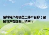 晋城特产有哪些土特产名称（晋城特产有哪些土特产）