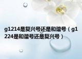 g1214是复兴号还是和谐号（g1224是和谐号还是复兴号）