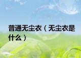 普通无尘衣（无尘衣是什么）