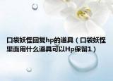 口袋妖怪回复hp的道具（口袋妖怪里面用什么道具可以Hp保留1）