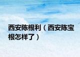 西安陈根利（西安陈宝根怎样了）