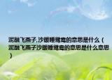 泥融飞燕子,沙暖睡鸳鸯的意思是什么（泥融飞燕子沙暖睡鸳鸯的意思是什么意思）
