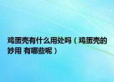 鸡蛋壳有什么用处吗（鸡蛋壳的妙用 有哪些呢）