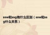 ssw和ssg有什么区别（ssw和ssg什么关系）