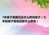 7岁孩子爱撒谎该怎么教育孩子（七岁的孩子爱说谎要怎么教育）