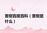 苦窑百度百科（苦窑是什么）