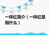 一抹红简介（一抹红是指什么）