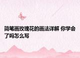 简笔画玫瑰花的画法详解 你学会了吗怎么写