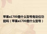 苹果a1700是什么型号有定位功能吗（苹果a1700是什么型号）