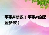 苹果X参数（苹果x的配置参数）