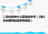 二月份是种什么蔬菜的季节（2至3月份播种的蔬菜有哪些）