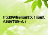 什么数字表示友谊永久（友谊长久的数字是什么）
