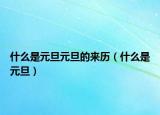 什么是元旦元旦的来历（什么是元旦）