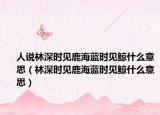 人说林深时见鹿海蓝时见鲸什么意思（林深时见鹿海蓝时见鲸什么意思）