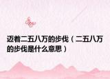 迈着二五八万的步伐（二五八万的步伐是什么意思）