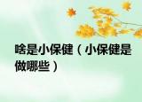 啥是小保健（小保健是做哪些）