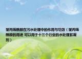聚丙烯酰胺在污水处理中的作用与功效（聚丙烯酰胺的用途 可以用于十三个行业的水处理絮凝剂）