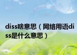 diss啥意思（网络用语diss是什么意思）