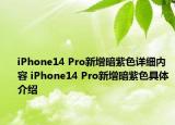 iPhone14 Pro新增暗紫色详细内容 iPhone14 Pro新增暗紫色具体介绍