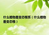 什么植物是变态根系（什么植物是变态根）