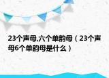23个声母,六个单韵母（23个声母6个单韵母是什么）