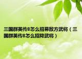 三国群英传8怎么招募敌方武将（三国群英传8怎么招降武将）