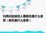 归燕识故巢旧人看新历是什么意思（新历是什么意思）