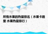 所有水果的热量排名（水果卡路里 水果热量排行）