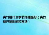 夹竹桃什么季节扦插最好（夹竹桃扦插时间和方法）