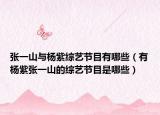 张一山与杨紫综艺节目有哪些（有杨紫张一山的综艺节目是哪些）