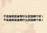 千足金和足金有什么区别哪个好（千足金和足金有什么区别哪个贵）