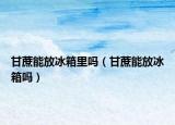甘蔗能放冰箱里吗（甘蔗能放冰箱吗）