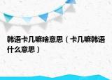 韩语卡几嘛啥意思（卡几嘛韩语什么意思）