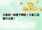 斗鱼混一哈是干嘛的（斗鱼三混是什么梗）