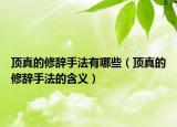 顶真的修辞手法有哪些（顶真的修辞手法的含义）
