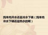 炖羊肉开水还是冷水下锅（炖羊肉冷水下锅还是热水的呢）
